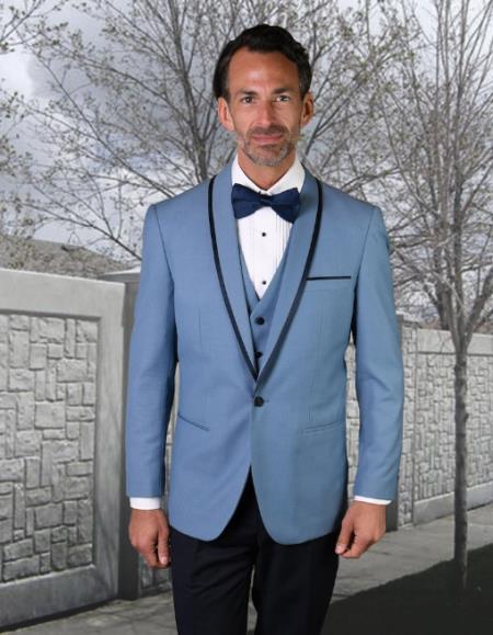 Statement Suits Steel Blue