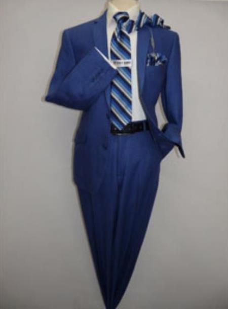 Indigo ~ Cobalt Blue ~ Teal New Blue Big and Tall Linen Suit