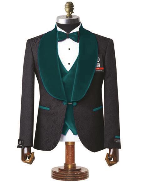 Dark Teal Tuxedo - Mens Teal Prom Suit - Teal Blue Suit