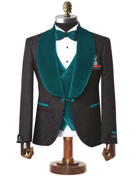 Dark Teal Tuxedo - Mens Teal Prom Suit - Teal Blue Suit