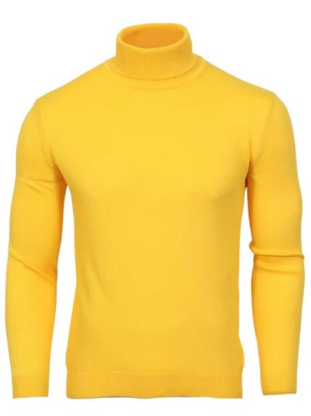 Suslo Turtle Neck Knits - Yellow