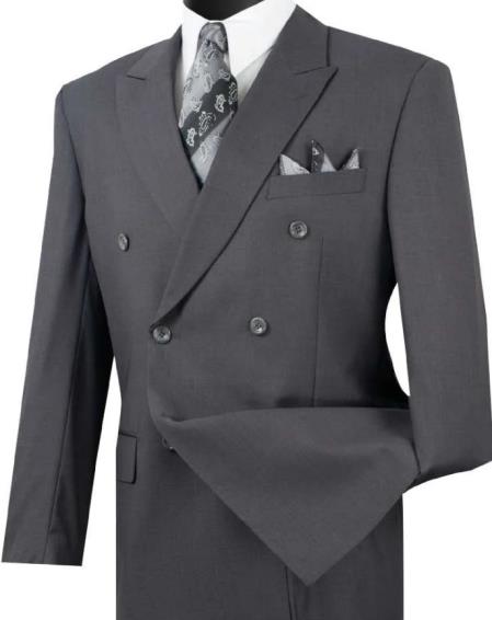 Big and Tall Suits - Heather Grey Suit For Big Men - Large Men Sizes