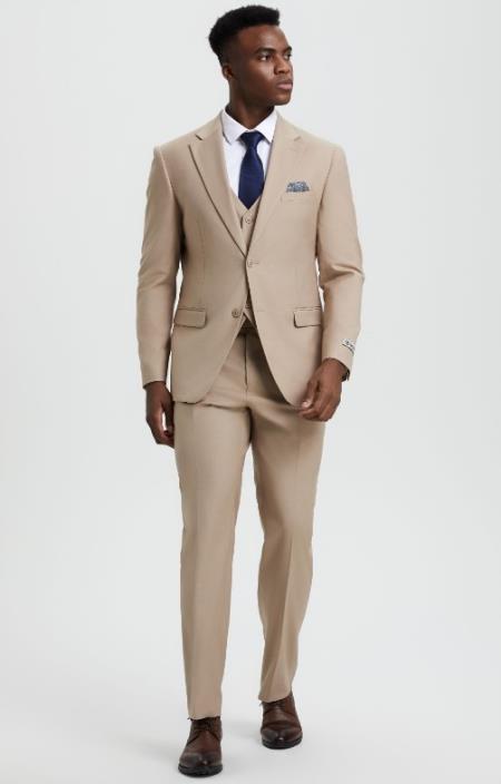 Big and Tall Suits - Tan Suit For Big Men - Large Men Sizes