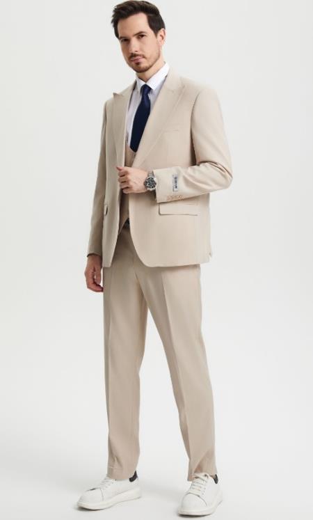 Big and Tall Suits - Tan Suit For Big Men - Large Men Sizes