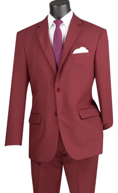 Big and Tall Suits - Burgundy Suit For Big Men - Large Men Sizes