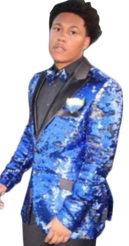 Mens Mardi Gras Out Fit - Royal Blue Mardi Gras Costumes For Men Clothing Shiny Sequin Fabric