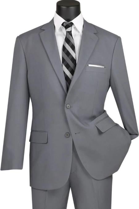 Big and Tall Suits - Medium Grey Suit For Big Men - Large Men Sizes