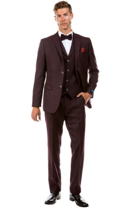 Big and Tall Suits - Burgundy Suit For Big Men - Large Men Sizes