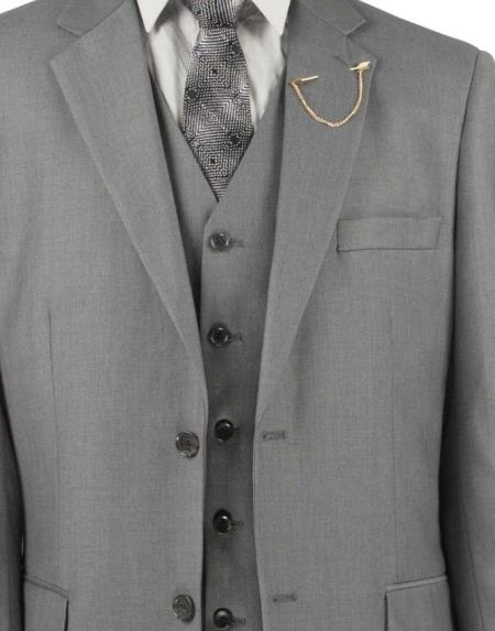 Big and Tall Suits - Heather Grey Suit For Big Men - Large Men Sizes