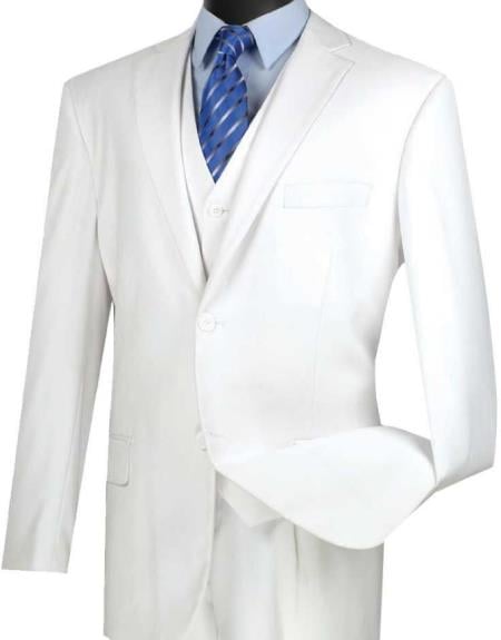 Big and Tall Suits - White Suit For Big Men - Large Men Sizes