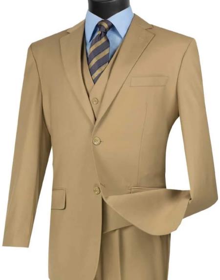 Big and Tall Suits - Khaki Suit For Big Men - Large Men Sizes