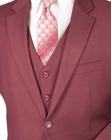 Big and Tall Suits - Maroon Suit For Big Men - Large Men Sizes