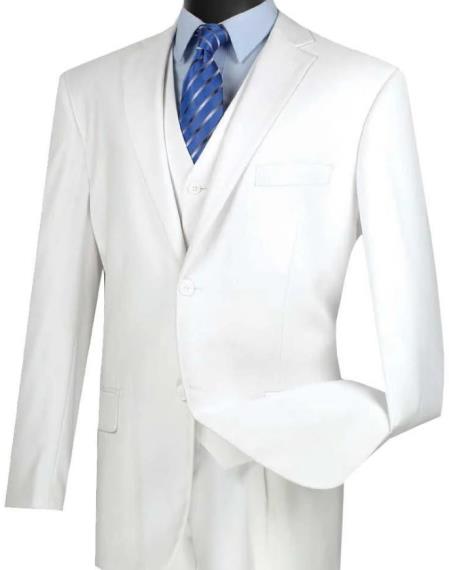 Big and Tall Suits - White Suit For Big Men - Large Men Sizes