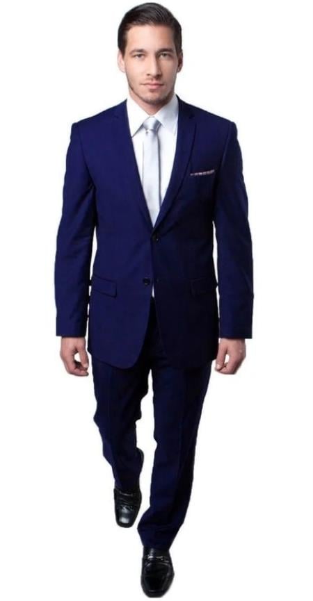 Big and Tall Suits - French Blue Suit For Big Men - Large Men Sizes
