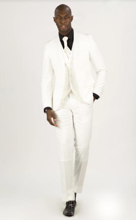 Ivory Tuxedo - Cream Wedding Suit - Off White Groom Suit