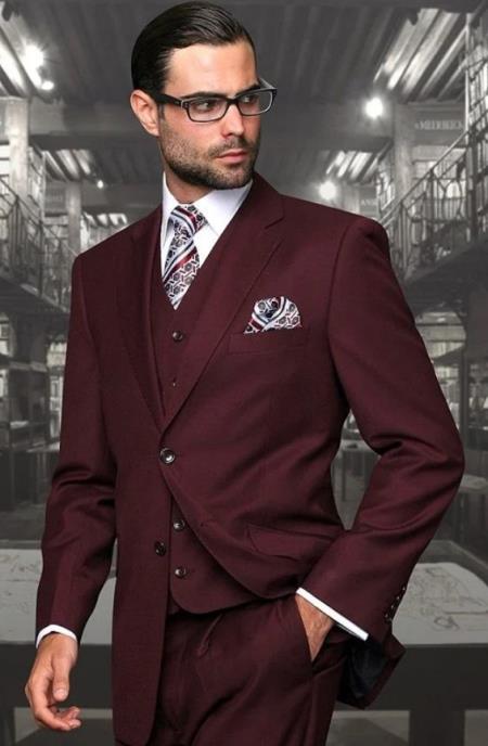 Big and Tall Suits - Burgundy Suit For Big Men - Large Men Sizes