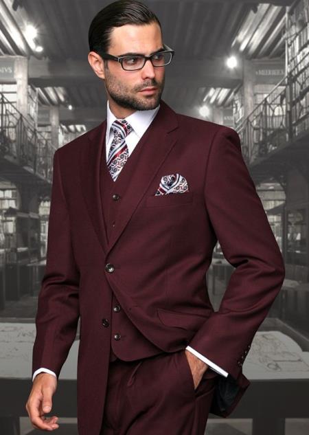 Big and Tall Suits - Burgundy Suit For Big Men - Large Men Sizes