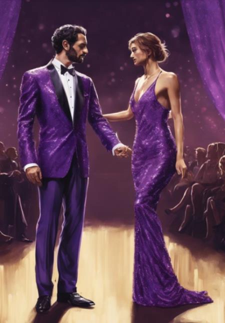 Sequin Suit - Shiny Suit - Purple Suit - Metallic Fabric - Stage Tuxedo - Groom Suit Jacket + Pants