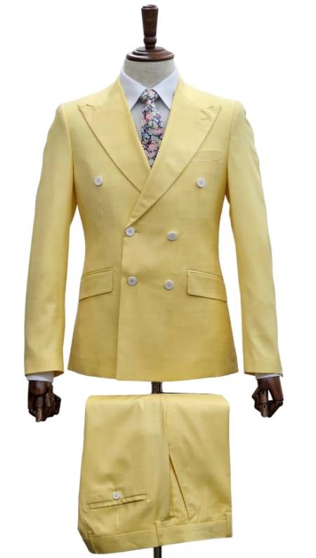 Double Breasted Suit - Mens Summer Tuscany Suit Perfect for Formal Event