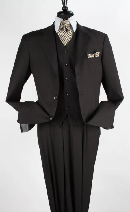 Big and Tall Suits - Black Suit For Big Men - Large Men Sizes