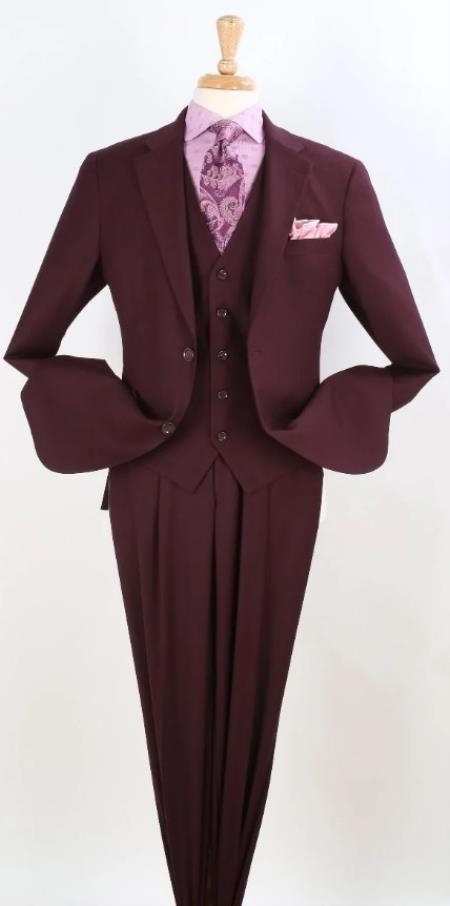 Big and Tall Suits - Burgundy Suit For Big Men - Large Men Sizes