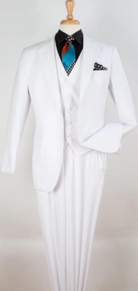 Big and Tall Suits - White Suit For Big Men - Large Men Sizes