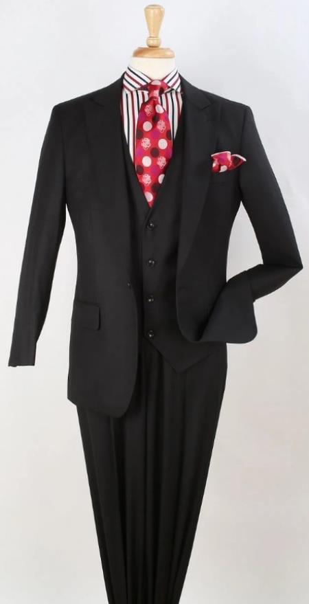 Big and Tall Suits - Black Suit For Big Men - Large Men Sizes