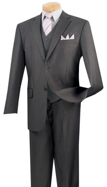 Big and Tall Suits - Heather Grey Suit For Big Men - Large Men Sizes