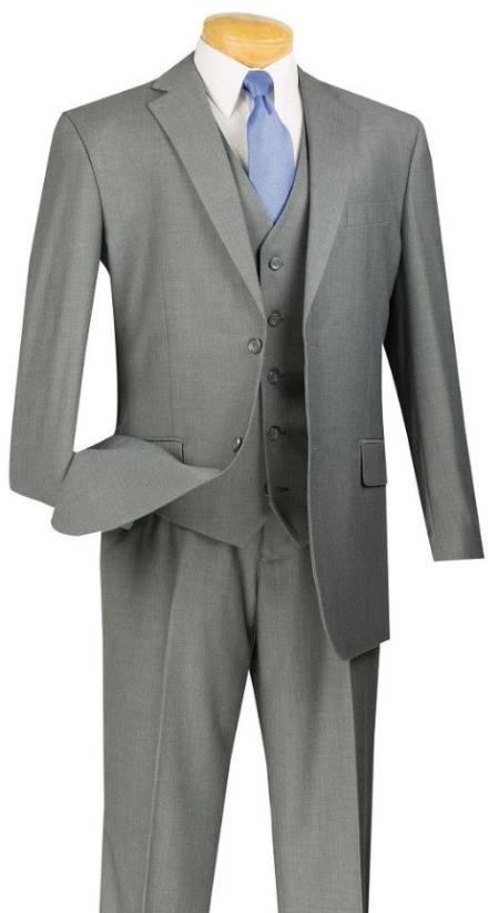 Big and Tall Suits - Medium Grey Suit For Big Men - Large Men Sizes