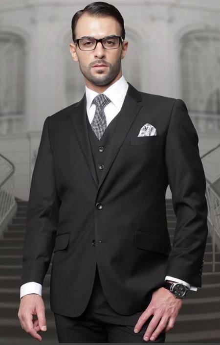 Big and Tall Suits - Black Suit For Big Men - Large Men Sizes