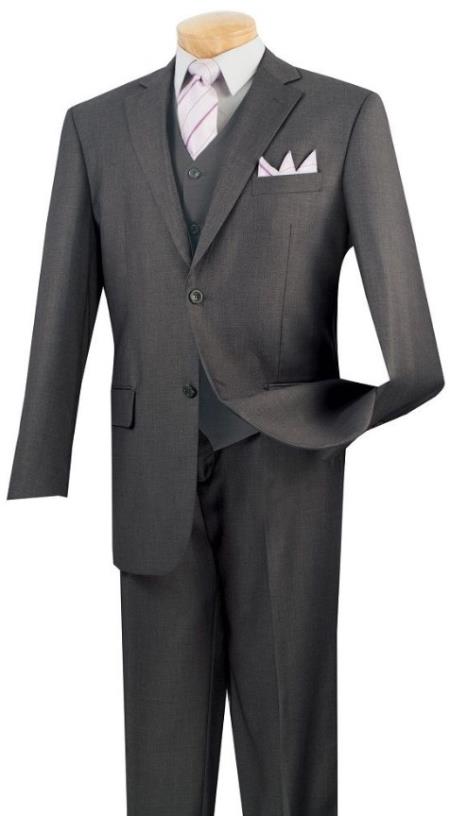 Big and Tall Suits - Heather Grey Suit For Big Men - Large Men Sizes