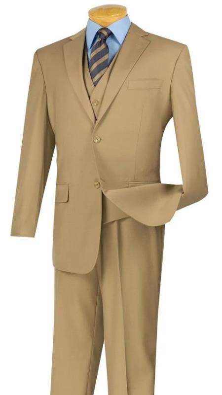 Big and Tall Suits - Khaki Suit For Big Men - Large Men Sizes