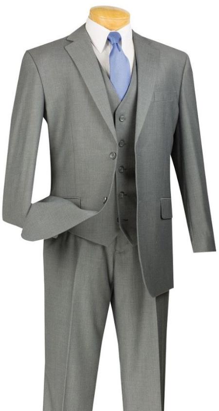 Big and Tall Suits - Medium Grey Suit For Big Men - Large Men Sizes