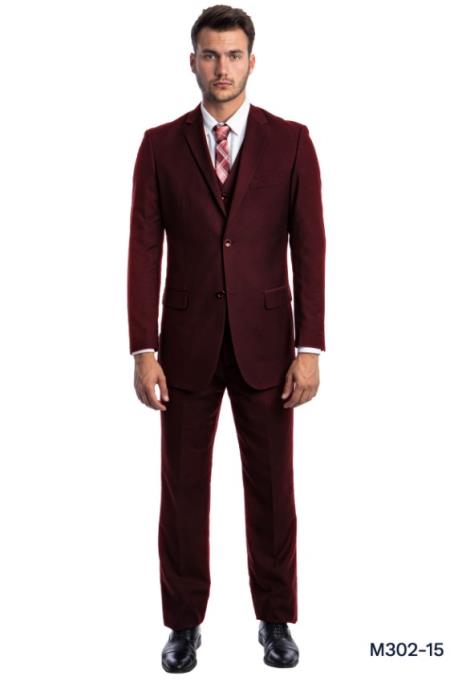 Big and Tall Suits - Burgundy Suit For Big Men - Large Men Sizes