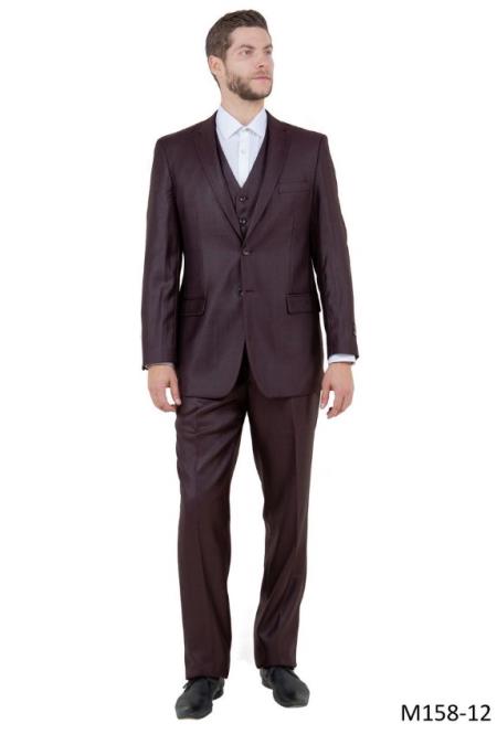 Big and Tall Suits - Burgundy Suit For Big Men - Large Men Sizes