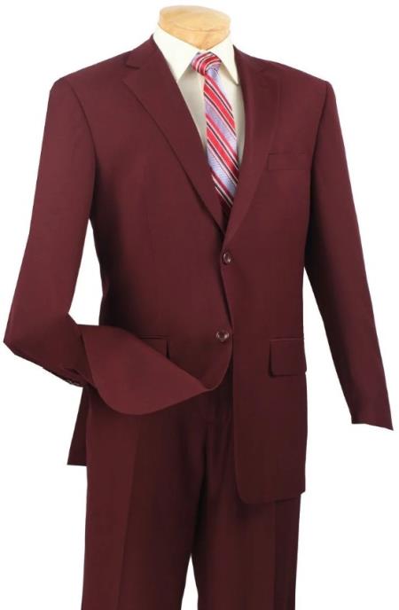 Big and Tall Suits - Burgundy Suit For Big Men - Large Men Sizes