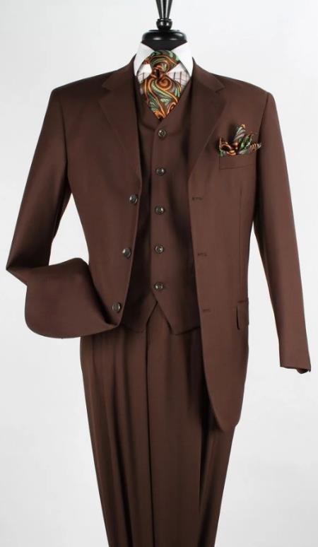 Big and Tall Suits - Chocolate Suit For Big Men - Large Men Sizes