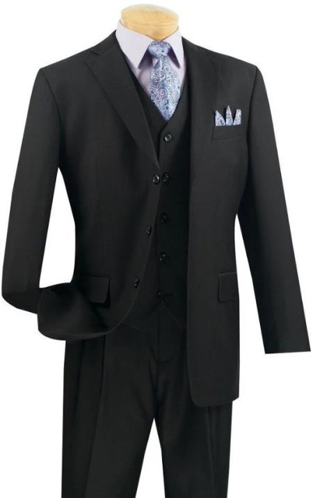 Big and Tall Suits - Black Suit For Big Men - Large Men Sizes