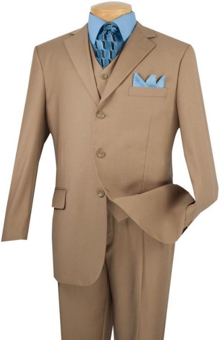 Big and Tall Suits - Khaki Suit For Big Men - Large Men Sizes