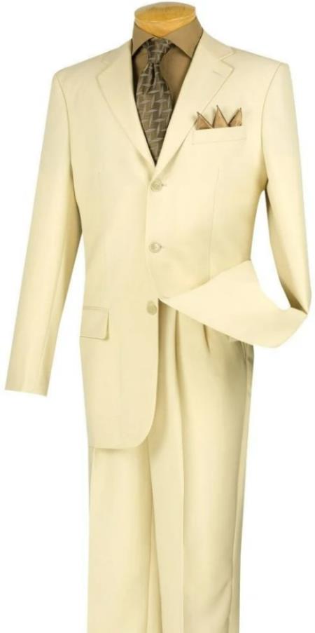 Big and Tall Suits - Ivory Suit For Big Men - Large Men Sizes