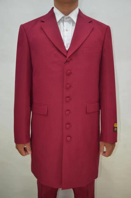 Mens Big and Tall Suit - Suit For Big For Guys - Long Suits - Fashion Burgundy Suit - Plus Size Man