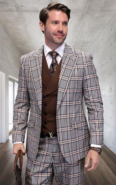 Next tan windowpane check coat best sale