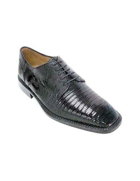 Belvedere Oxford Genuine Lizard / Exotic Dress Shoes - Leather Sole ...