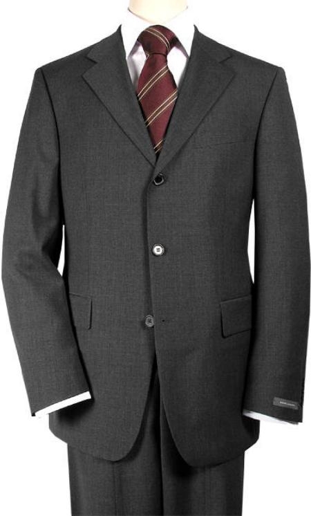 premier quality italian fabric Charcoal Gray Super 150's Wool Men's ...