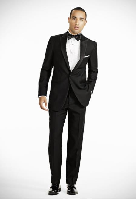 Men's Black 100% Super 140s Merino Suit
