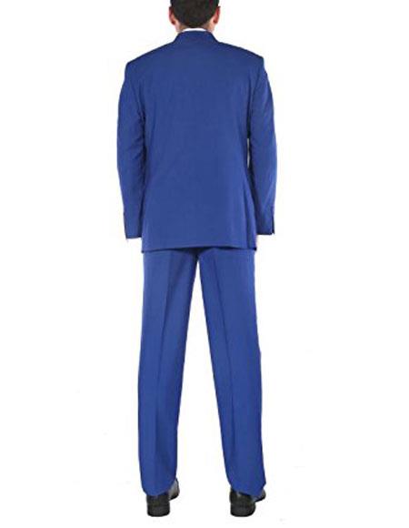 Men's Royal Blue Two-Piece Classic Fit Double Breasted Suits