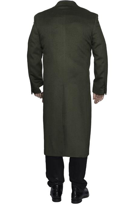Mens Topcoat Mens Dress Coat Full Length Wool Dress Top Coat