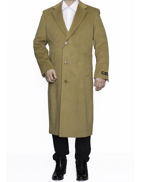 Full or 3/4 Length (2 Options) Overcoat Single Breasted Wool