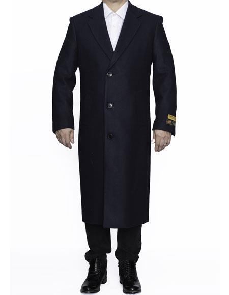 Full or 3/4 Length (2 Options) Overcoat Single Breasted Wool