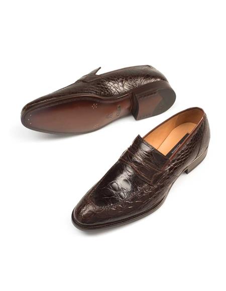 Soft Artisan Italian Calfskin Lining Genuine Crocodile Shoe